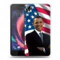 Дизайнерский пластиковый чехол для HTC Desire 10 Lifestyle Барак Обама