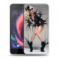 Дизайнерский пластиковый чехол для HTC Desire 10 Lifestyle Леди Гага