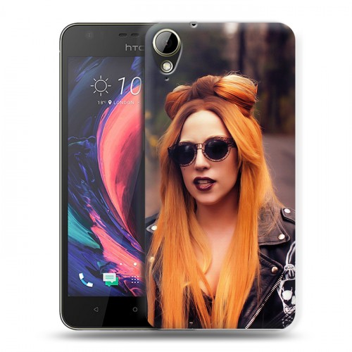 Дизайнерский пластиковый чехол для HTC Desire 10 Lifestyle Леди Гага