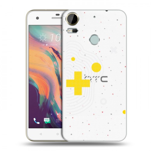 Полупрозрачный дизайнерский пластиковый чехол для HTC Desire 10 Pro Абстракции 1