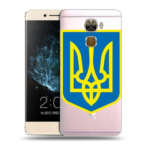 Полупрозрачный дизайнерский пластиковый чехол для LeEco Le Pro 3 Флаг Украины