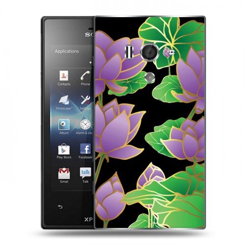Дизайнерский пластиковый чехол для Sony Xperia acro S Люксовые цветы