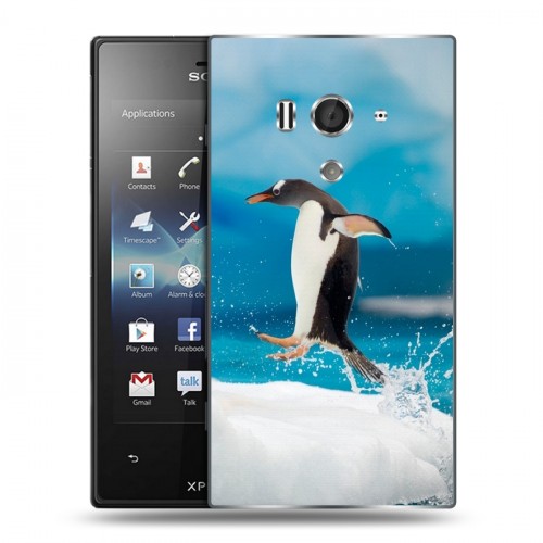 Дизайнерский пластиковый чехол для Sony Xperia acro S Пингвины