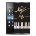 Дизайнерский пластиковый чехол для Sony Xperia acro S Дизайнерское пианино