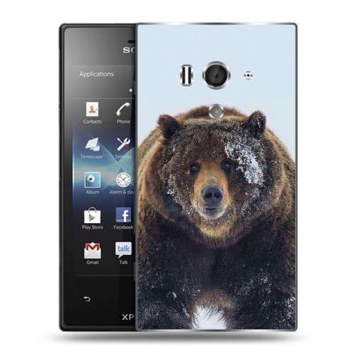 Дизайнерский пластиковый чехол для Sony Xperia acro S Медведь