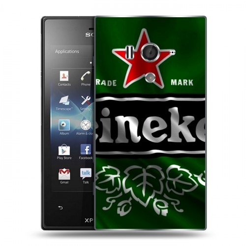 Дизайнерский пластиковый чехол для Sony Xperia acro S Heineken