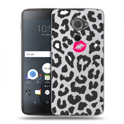Полупрозрачный дизайнерский пластиковый чехол для Blackberry DTEK60 Прозрачные поцелуи