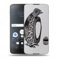 Полупрозрачный дизайнерский пластиковый чехол для Blackberry DTEK60 Каллиграфия животных