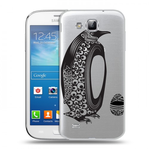 Полупрозрачный дизайнерский пластиковый чехол для Samsung Galaxy Premier Каллиграфия животных