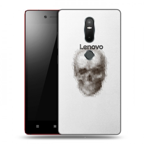 Полупрозрачный дизайнерский пластиковый чехол для Lenovo Phab 2 Plus прозрачные череп