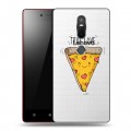 Полупрозрачный дизайнерский пластиковый чехол для Lenovo Phab 2 Plus Прозрачная Пицца