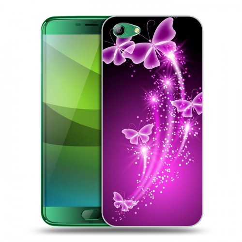 Дизайнерский силиконовый чехол для Elephone S7 Бабочки фиолетовые