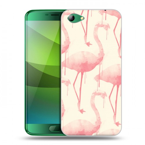 Дизайнерский силиконовый чехол для Elephone S7 Розовые фламинго