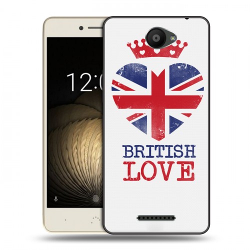 Дизайнерский силиконовый чехол для BQ Aquaris U Lite British love