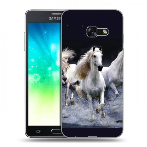 Дизайнерский силиконовый с усиленными углами чехол для Samsung Galaxy A3 (2017) Лошади