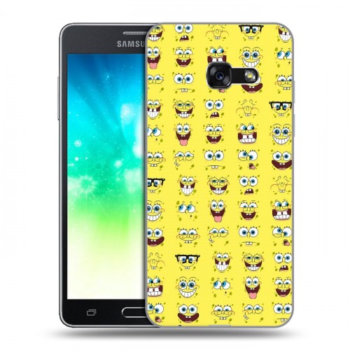 Дизайнерский силиконовый с усиленными углами чехол для Samsung Galaxy A3 (2017) Губка Боб