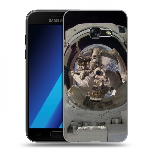 Дизайнерский силиконовый чехол для Samsung Galaxy A7 (2017) Космонавт