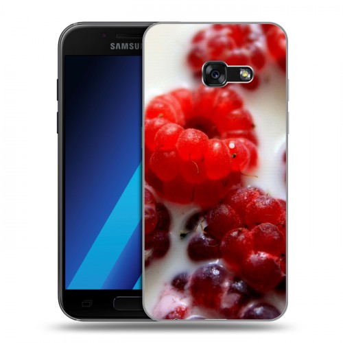 Дизайнерский силиконовый чехол для Samsung Galaxy A7 (2017) Малина