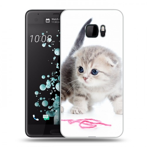 Дизайнерский пластиковый чехол для HTC U Ultra Котята