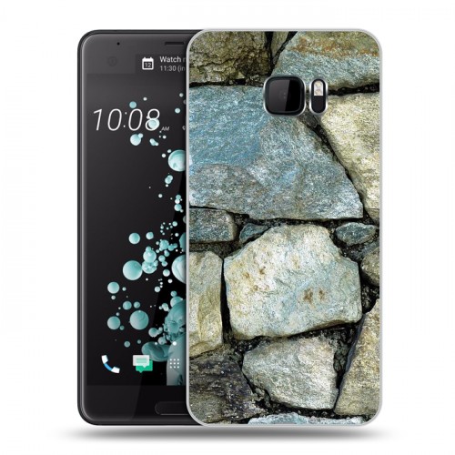 Дизайнерский пластиковый чехол для HTC U Ultra Текстура камня