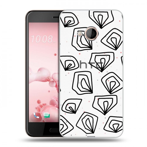 Полупрозрачный дизайнерский пластиковый чехол для HTC U Play Абстракции