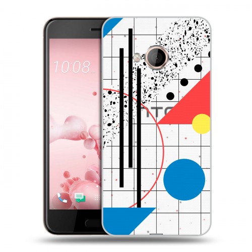 Полупрозрачный дизайнерский силиконовый чехол для HTC U Play Абстракции 3
