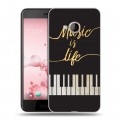 Дизайнерский пластиковый чехол для HTC U Play Дизайнерское пианино