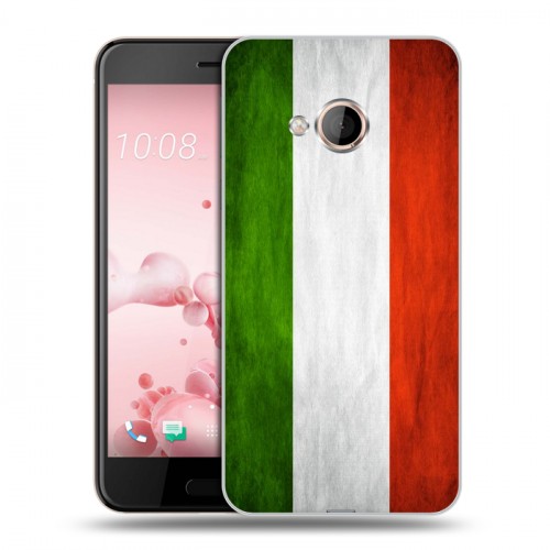 Дизайнерский силиконовый чехол для HTC U Play Флаг Италии
