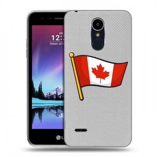 Полупрозрачный дизайнерский пластиковый чехол для LG K7 (2017) Флаг Канады