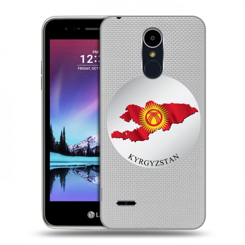 Полупрозрачный дизайнерский пластиковый чехол для LG K7 (2017) флаг Киргизии