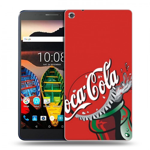 Дизайнерский силиконовый чехол для Lenovo Tab 3 7 Plus Coca-cola