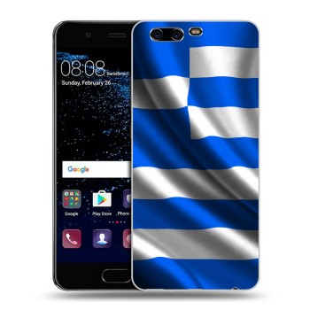 Дизайнерский силиконовый чехол для Huawei P10 Plus Флаг Греции (на заказ)