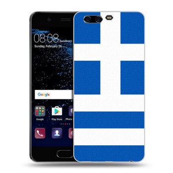 Дизайнерский силиконовый чехол для Huawei P10 Plus Флаг Греции (на заказ)