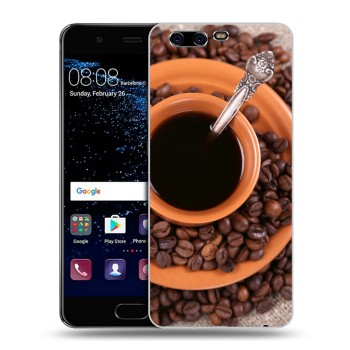 Дизайнерский силиконовый чехол для Huawei P10 Plus Кофе напиток (на заказ)