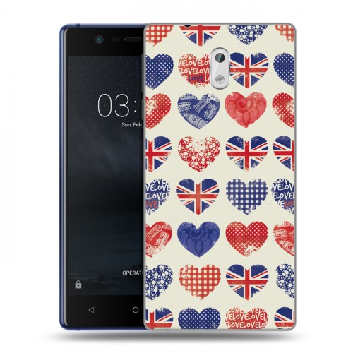 Дизайнерский пластиковый чехол для Nokia 3 British love