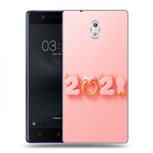 Дизайнерский пластиковый чехол для Nokia 3 Happy 2021