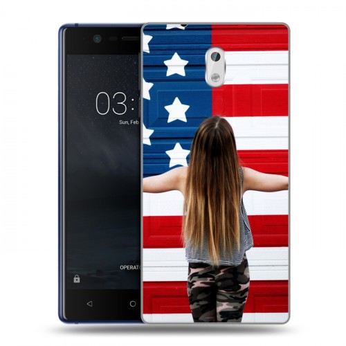Дизайнерский пластиковый чехол для Nokia 3 Флаг США