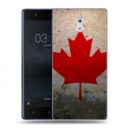 Дизайнерский пластиковый чехол для Nokia 3 Флаг Канады