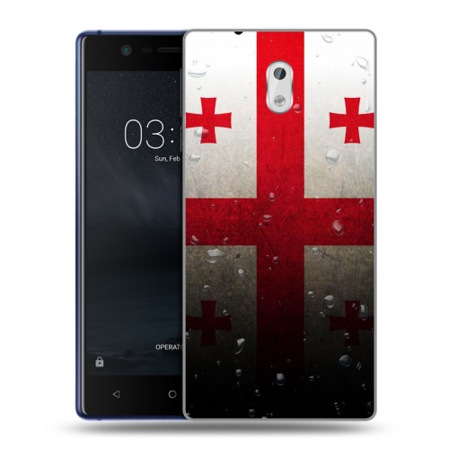 Дизайнерский пластиковый чехол для Nokia 3 Флаг Грузии