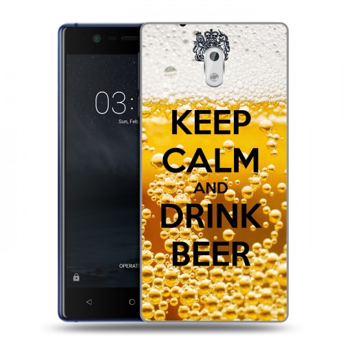 Дизайнерский пластиковый чехол для Nokia 3 Пузырьки пива