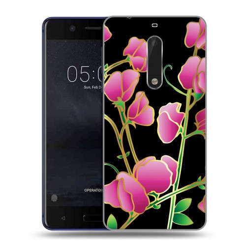 Дизайнерский пластиковый чехол для Nokia 5 Люксовые цветы