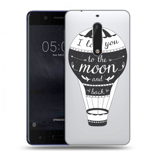 Полупрозрачный дизайнерский пластиковый чехол для Nokia 5 Креативные слова