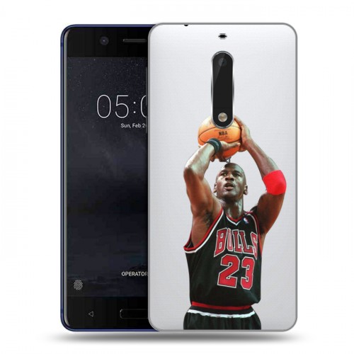 Полупрозрачный дизайнерский пластиковый чехол для Nokia 5 НБА