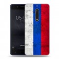Дизайнерский пластиковый чехол для Nokia 5 Российский флаг
