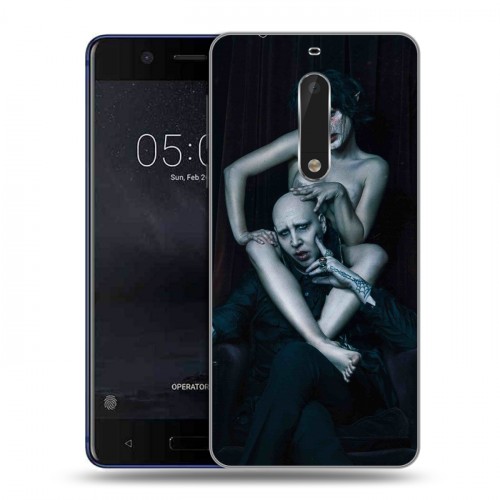 Дизайнерский пластиковый чехол для Nokia 5  Мэрилин Мэнсон