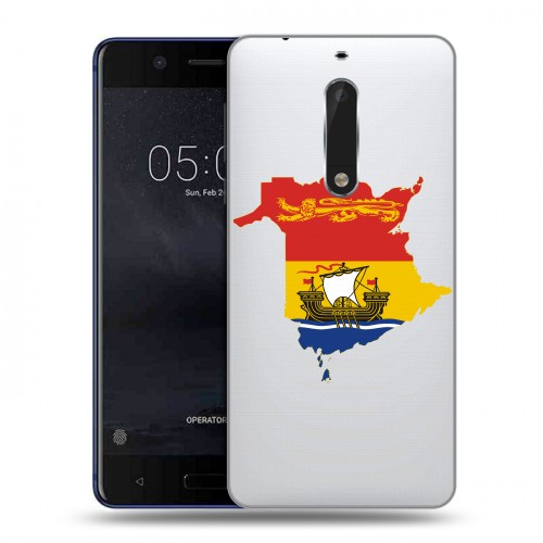 Полупрозрачный дизайнерский пластиковый чехол для Nokia 5 флаг Испании
