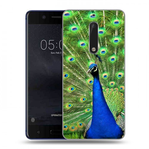 Дизайнерский пластиковый чехол для Nokia 5 Павлины