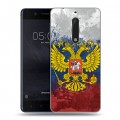 Дизайнерский пластиковый чехол для Nokia 5 Российский флаг и герб