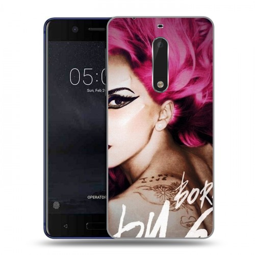 Дизайнерский пластиковый чехол для Nokia 5 Леди Гага