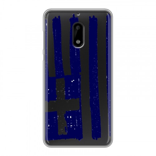 Полупрозрачный дизайнерский пластиковый чехол для Nokia 6 флаг греции